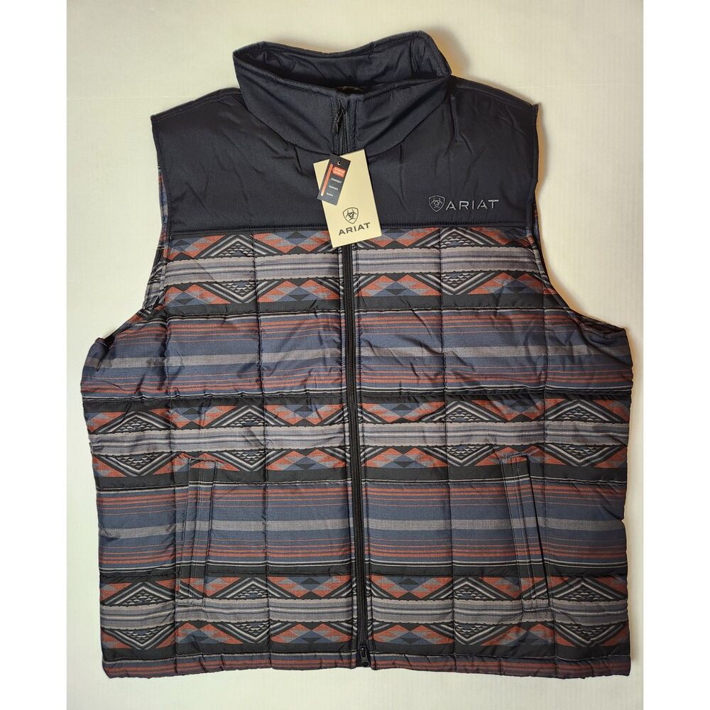 Ariat Crius Insulated Vest Men’s XXL 2XL Southwestern/Rust